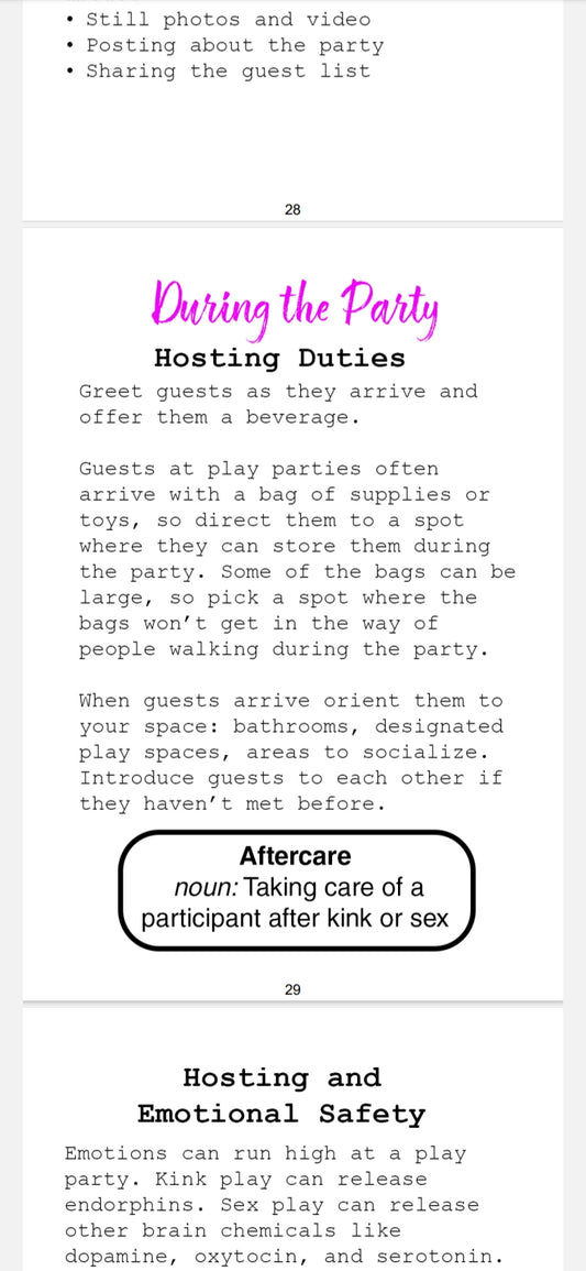 DIGITAL DOWNLOAD! City Kitty's Guide to Throwing an Adult Play Party