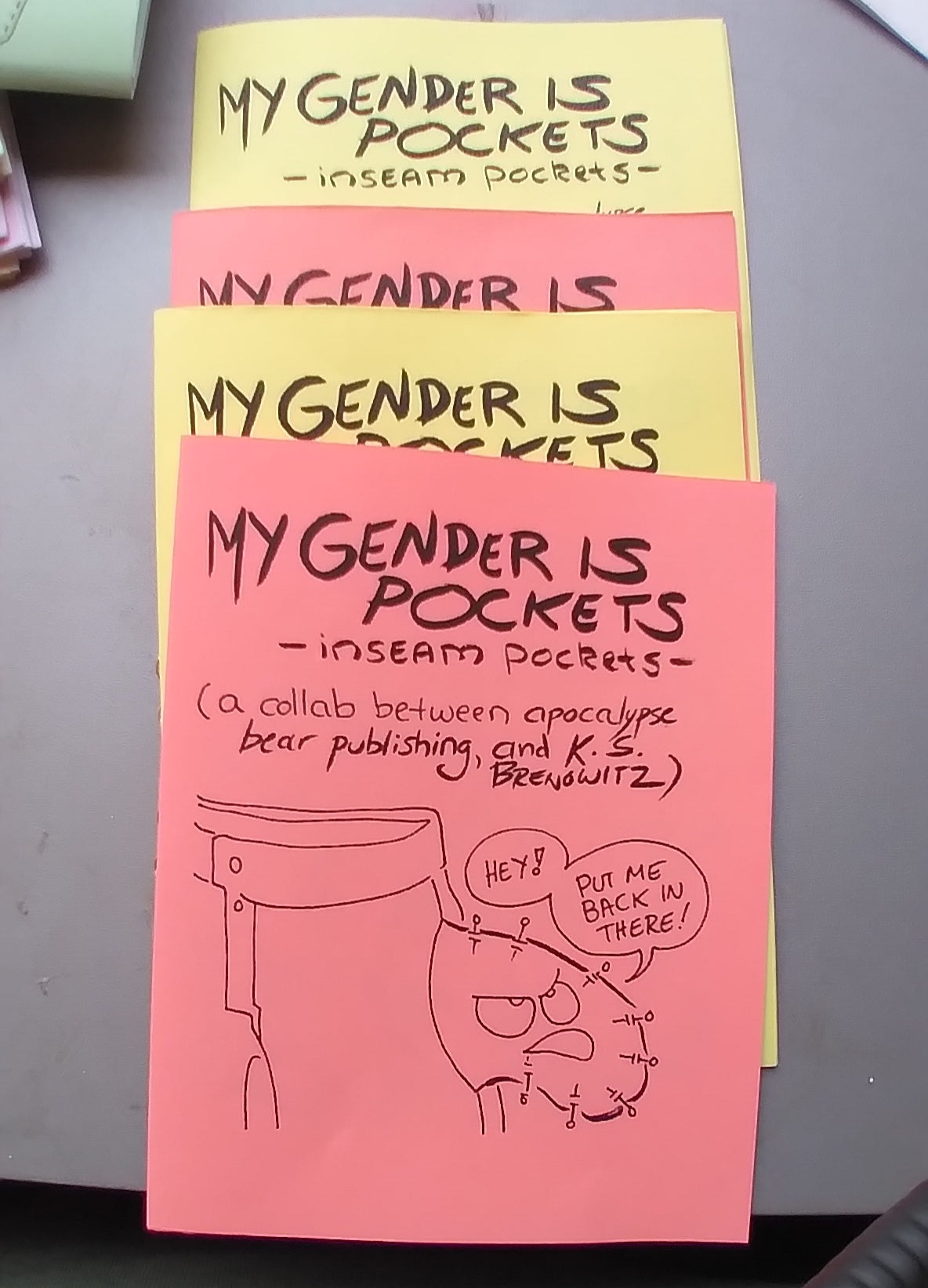 "My Gender is Pockets: Inseam Pockets" by K. S. Brenowitz and Free and Queer Mending